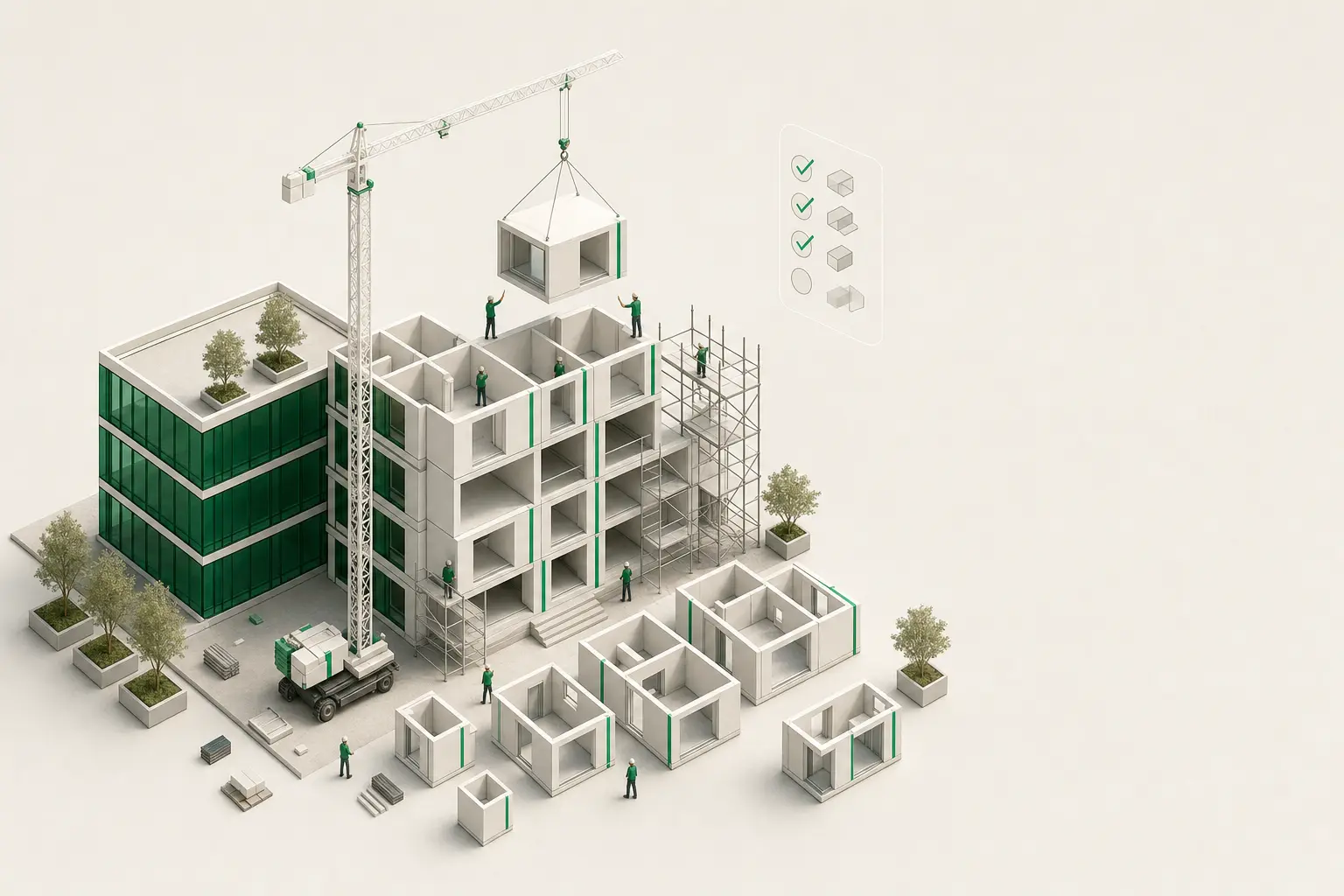 An idea is a single module; a business is the structure built by stacking those modules.