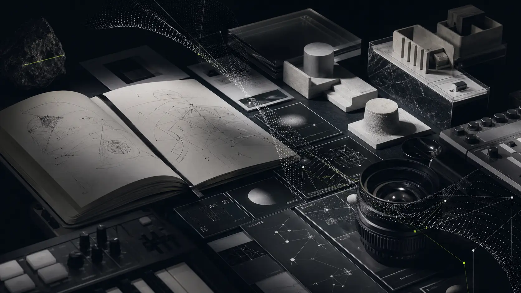 The thought layer of the system — strategy still life